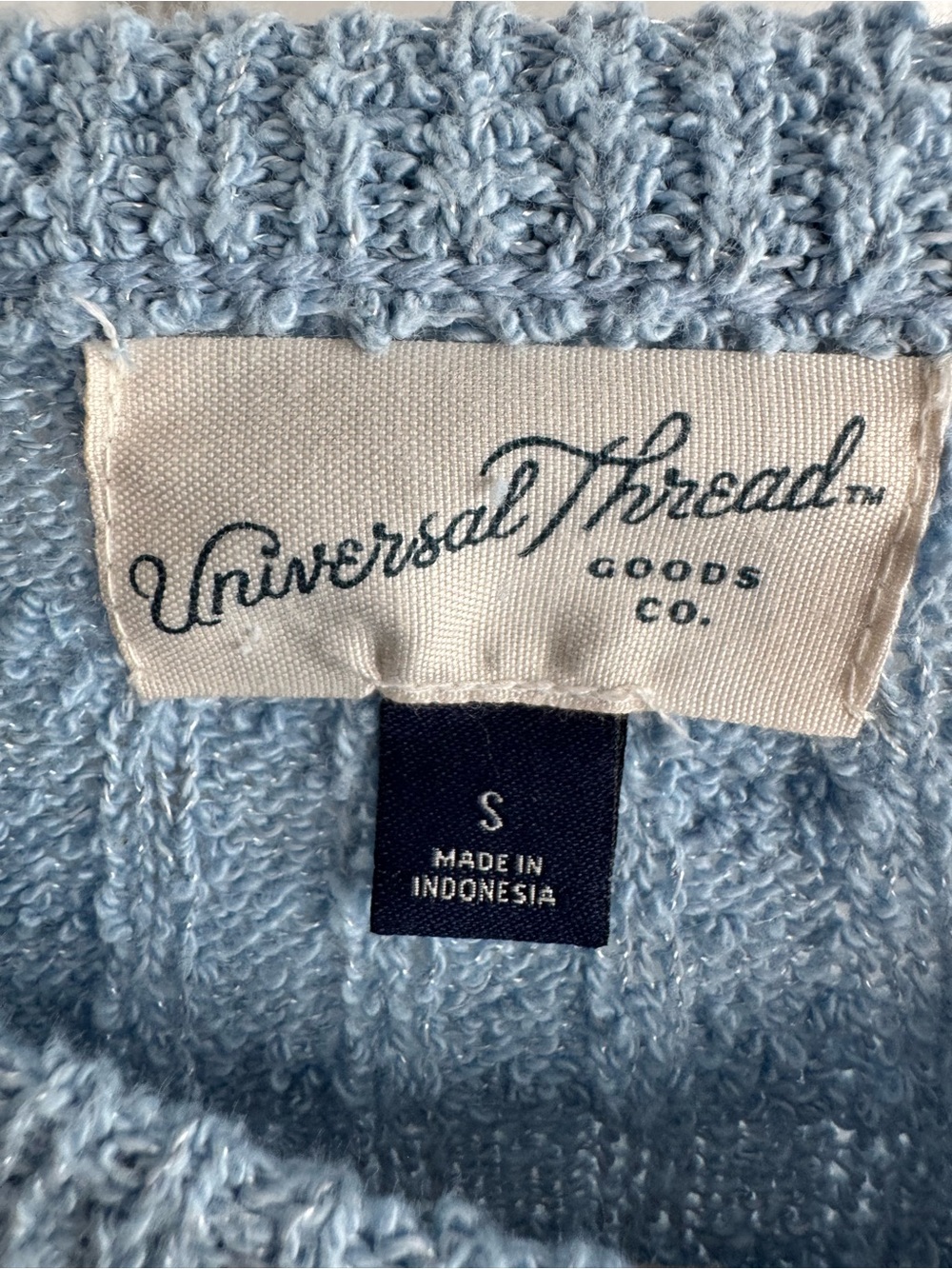 Universal Thread Pale Blue Ribbed Button Cardigan - Picture 4 of 4